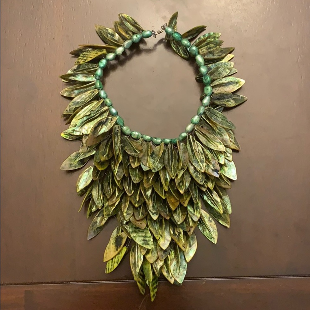 Beautiful One of a Kind Shell and Pearl Necklace